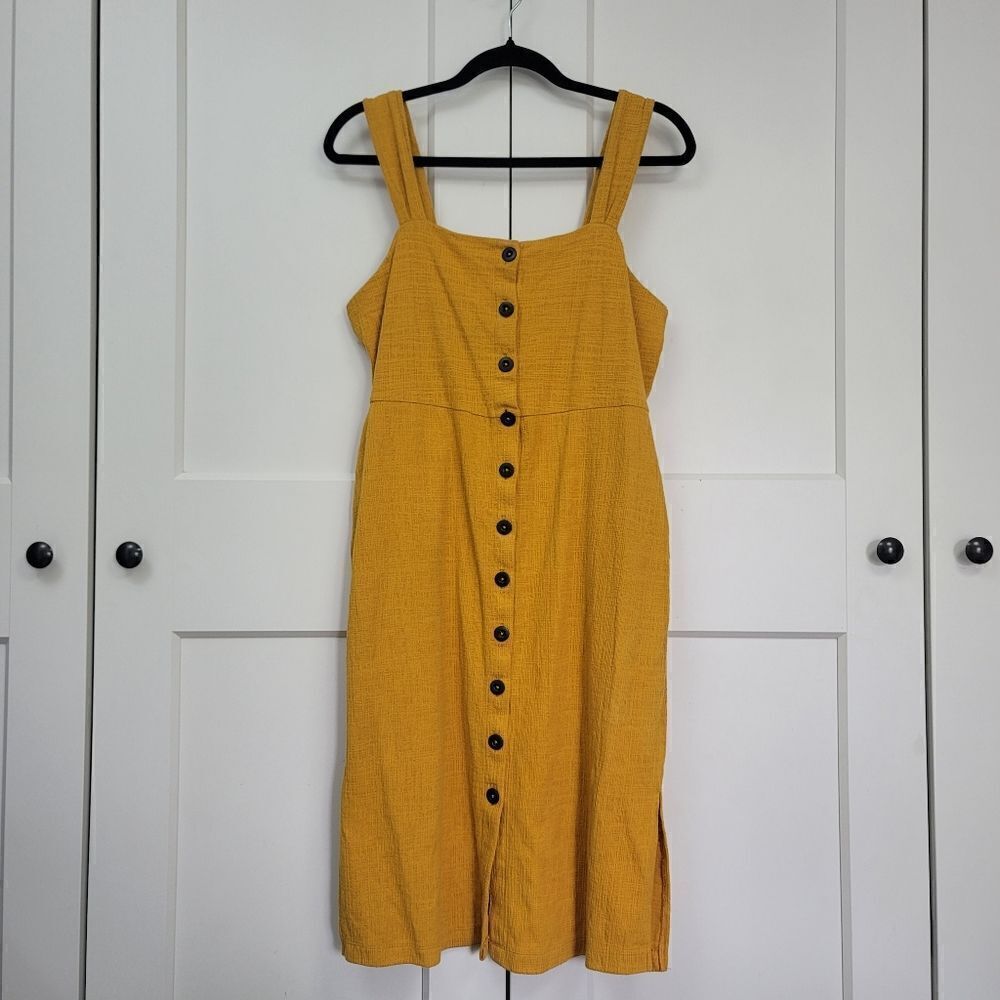 Madewell texture and thread button front tank dress, medium - Picture 6 of 12